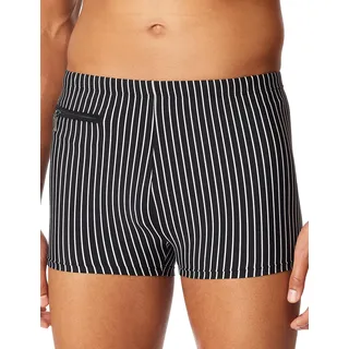 Schiesser Herren Badehose mit Bein Badeshorts mit Reißverschlusstasche enganliegend Single Jersey - Aqua