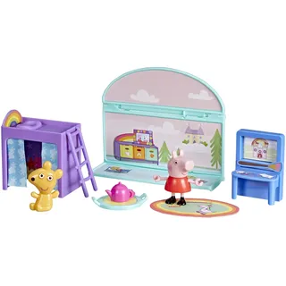 Peppa Pig Peppa Wutz Peppas Kinderzimmer-Set mit 1 Figur und 7 Accessoires