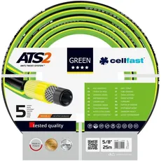 Cellfast Gartenschlauch Green ATS2 series 5-lagiger Wasserschlauch aus hochwertigem Doppelgeflecht mit Kreuz- und Trikotgewebe ATS2TM druck- und UV-beständig, 30 bar Berstdruck, 25m, 5/8 zoll, 15-110