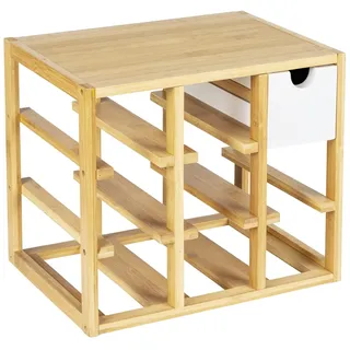 Wenko Weinregal 33,5 x 24 x 29 cm Natur/Weiß