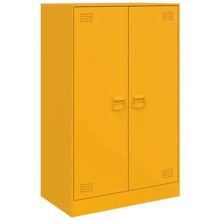 Sideboard Senfgelb 67x39x107 cm Stahl - Gelb