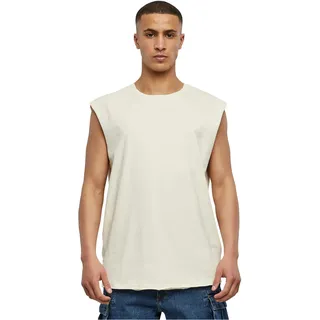 Urban Classics Herren Open Edge Sleeveless Tee – Locker geschnittenes Muskelshirt aus 100% Baumwolle, ärmellos, Sommer Tank Top für Sport & Freizeit,Whitesand,5XL