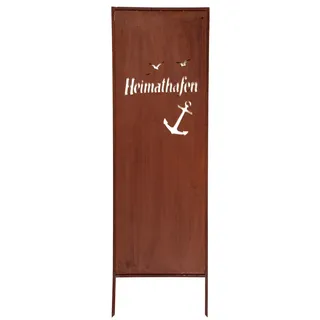 Edelrost Sichtschutz Garten Deko Hafen 160x50cm Decorative Abdeckung Rost - Braun