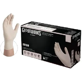 Ammex Gloves Latex Puderfreie Handschuhe - White - XL