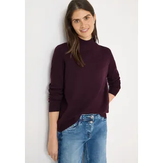Cecil Stehkragenpullover mit Turtelneck-Stehkragen, eggplant rot melange