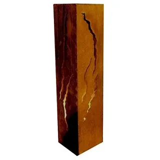 Rostige Blumensäule mit Rissen - Große Dekosäule - Höhe 100cm / Breite 30cm - Metall/Edelrost/Rost - Rostsäule/Metallsäule/Gartensäule