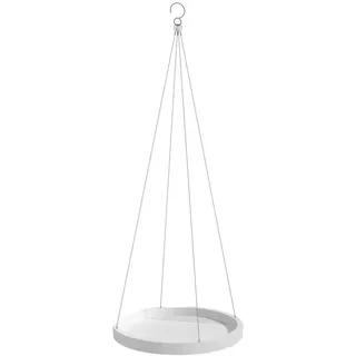 Ecopots Blumentopfuntersetzer Hängend 36/3 cm Hellgrau , Kunststoff , Beton Optik , Rund , 3 cm , Dekoration, Blumen & Blumentöpfe, Übertöpfe