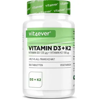 Vit4ever Vitamin D3 + K2 Tabletten 365 St.