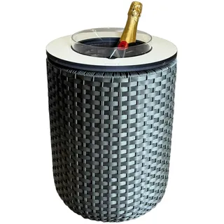 Beistelltisch COOTAB COOLER TABLE "4-in-1 Loungetisch mit Acryl-Kühler London 50 cm", bunt (anthrazit, champagner), B:34cm H:50cm T:34cm, Tische, Beistelltisch, Wetterfest, Pflegeleicht, Hitzebeständig, Verstellbare Füße