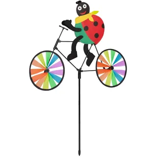 Relaxdays Windrad Marienkäfer, 2er Set, Windspiel