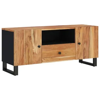 vidaXL TV-Schrank 105x33,5x46 cm Massivholz Akazie & Holzwerkstoff