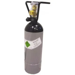 ich-zapfe.de Stickstoffflasche 2l mit Flaschencage - Flasche mit Zwei Litern Stickstoff in Lebensmittelqualität zum Zapfen von Stout Bieren mit dafür geeigneten Bierzapfanlagen