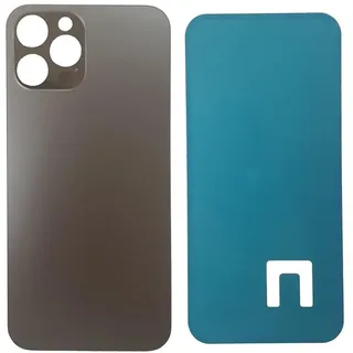 DHLK® Rückseite Glas Akkudeckel Ersatz kompatibel mit iPhone 12 Pro Max - Rückglas KEIN Logo (Schwarz)