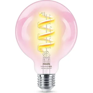 Philips WiZ Philips Smart WiFi Filament Clear G95 E27 6,3 W 470 lm RGB Zauberwelt