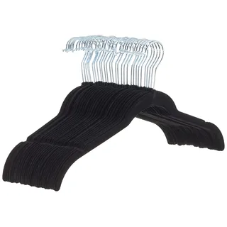 Amazon Basics Kleiderbügel Samt Schwarz 30 St.