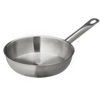 Metro Professional Pfanne unbeschichtet | Ø 28 cm | Edelstahl | Backofengeeignet bis max. 240 °C | auch für Induktion | Pfanne | Universalpfanne | auch für gewerblichen Einsatz - Silber