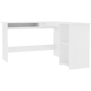 vidaXL Eckschreibtisch in L-Form Weiß 120x140x75 cm Holzwerkstoff - Weiß