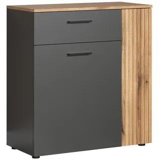 trendteam Esteban 80 x 86 x 38 cm Anthrazit/Evoke Eiche