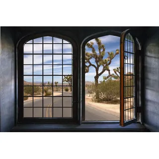 queence Wandsticker »Rout 66« Wandsticker, Wandbild, selbstklebend, 3D, Fenster, bunt