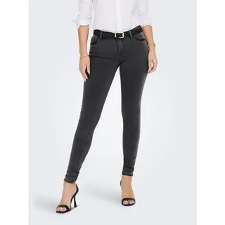 Only Damen, Onlrain Life Reg Skinny DNM", Noos Jeans, Dark Grey denim), L / 34L EU