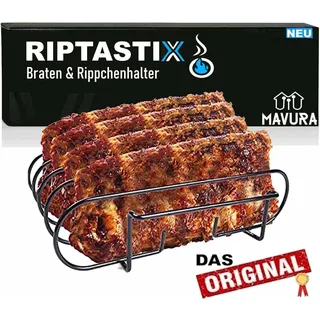 MAVURA Rippchenhalter 25 cm Kunststoff schwarz