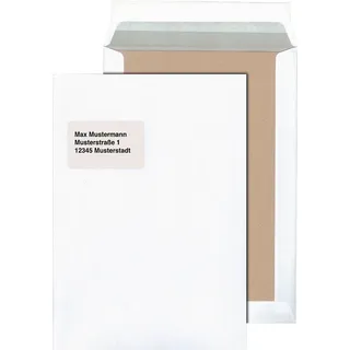MAILmedia Mailmedia, Papprückwandtaschen DIN C4 mit Fenster weiß 100 St.