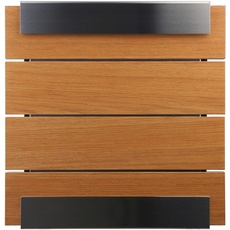 Keilbach, Briefkasten glasnost.wood.oak, Edelstahl/lackiertes Eichenholz, hochwertige Verarbeitung, Klassiker seit 2000, Design Award: FORM 2001