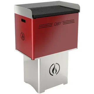 Linea VZ QBY - Tragbarer Pelletgrill mit Pyrolyse-Technologie - rot