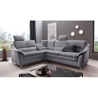 Home Affaire Ecksofa »Cardoso L-Form« Federkern, wahlweise mit Bett, Schubkasten, teilweise Relaxfunktion, grau,