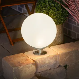 esotec Solarkugel CCT ⌀ 30cm Fernbedienung und Edelstahl-Standfuß IP44 102636