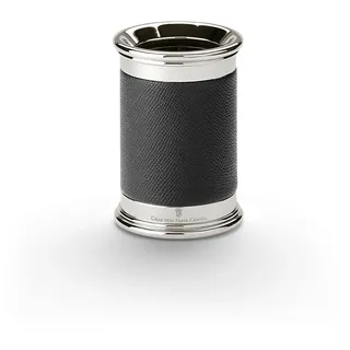 Graf von Faber-Castell - Stiftehalter Epsom Schwarz | Edler Stiftehalter aus italienischem Kalbsleder mit platinierten Metallteilen, handgefertigt in Deutschland