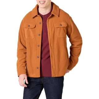 Amazon Essentials Herren Langärmlige Polarfleece-Hemdjacke Für Den Winter, Muskat, XXL
