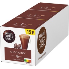 NESCAFÉ Dolce Gusto Chococino | 90 Kapseln Trinkschokolade | Feiner Kakao Geschmack | Cremige Milch und beste Schokolade | Schnelle Zubereitung | Aromaversiegelte Kapseln | 3er Pack (3 x 30 Kapseln)