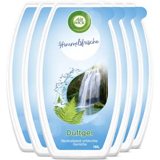 Air Wick Duftgel – Klassisches Duftgel mit leichtem Duft nach frischem Frühling – Duft: Himmelsfrische – 6 x 150g