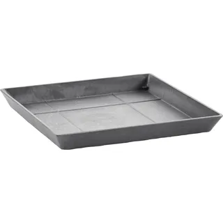 Ecopots Saucer Square Untersetzer für Blumentopf Rotterdam 28x28cm grau