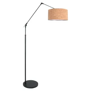 Stehlampe - natürlich schwarz - Prestige Chic - metall textil - bogenlampe - E27 - 4349ZW - Steinhauer - Schwarz