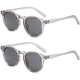 Long Keeper Vintage Sonnenbrille Rund Klein Rahmen Runde Brille UV400 Retro Runde Sonnenbrille für Damen Herren
