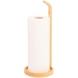 eluno Küchenrollenhalter, Bambus , Braun , Holz , 14x36.5x14 cm , Küchenzubehör, Küchenhelfer, Küchenrollenhalter