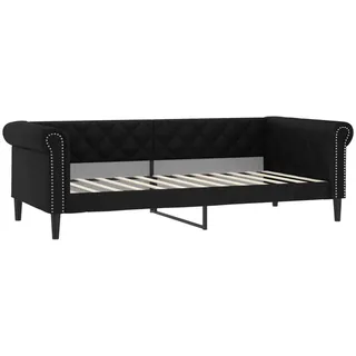 Tagesbett Schwarz 80x200 cm Kunstleder - Schwarz