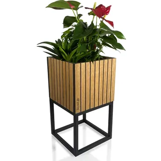 Blumenbeet quadratisch LOFT FIORINO Lamellen 22x22x40 cm