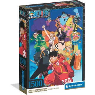 Clementoni One Piece Puzzle 1500 Teile - Anime-Puzzle für Erwachsene