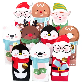 Papierdrachen Adventskalender 2025 Weihnachtshelfer - 24 Papiertüten - vorgestanzte Bastelteile - zum Selbstgestalten und Befüllen