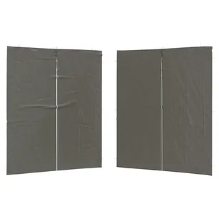 vidaXL Partyzelt-Seitenteil 2 Stk. 200 x 195 cm Anthrazit PE und Stahl - Grau