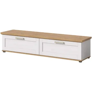 inn.furn Mirano TV-Lowboard 164x37x40 cm Weiß/Eiche Artisan Holz