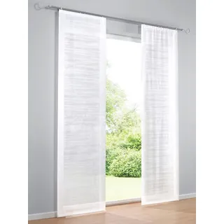 Heine home Schiebegardine Klettschiene 1, weiß | Gr.: 145-x-60-cm