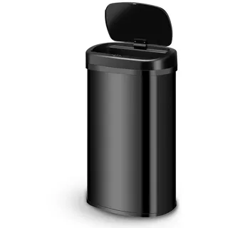 Juskys Mülleimer Viereckig 60 l Schwarz