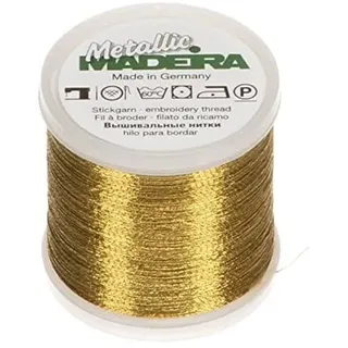 Madeira Metallic Brilliant Nr.40 Stickerei Gewinde, 200 Meter Länge, Gold4
