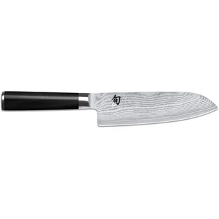 KAI Shun Classic Santoku 18 cm Klingenlänge - Damastmesser 32 Lagen VG MAX Kern - 61 (±1) HRC - Pakkaholzgriff - Made in Japan - japanisches Kochmesser Küchenmesser geschmiedet