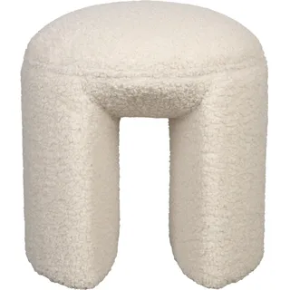 ZUIVER Hocker Noxx Stoff Weiß