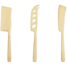 Artesà Messer: Luxus Edelstahl Käsemesser (3er-Set), 3 Messer für unterschiedliche Käsesorten